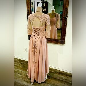 Mother of the Bride/Groom, Cocktail Party Dress Formal Floor Length Skirt size S